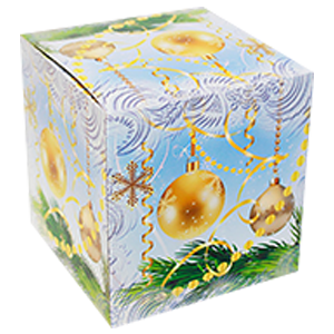 Коробка для кружки Новогодние шары